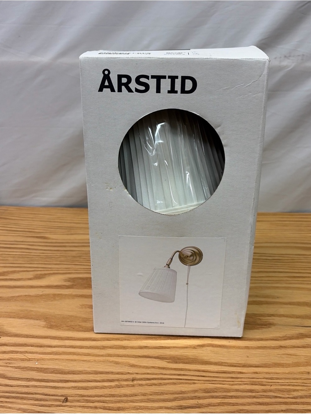 NEW IKEA Arstid Brass Colored Wall Mounted Lamp